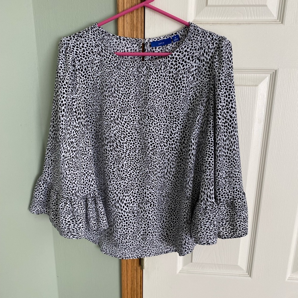 Black & White Print Blouse - Business Casual